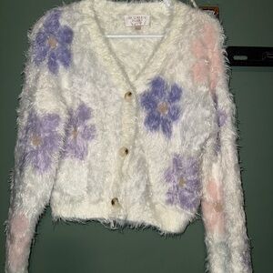 Fluffy Floral Cardigan